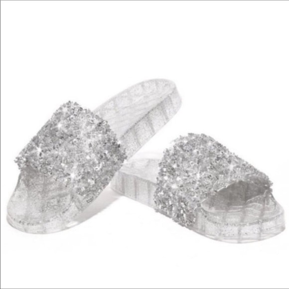 Embellished Slides-Silver!!🤩 - Picture 2 of 7